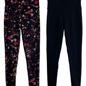 Sweaty Betty Reversible 7/8 Leggings Floral Activewear Workout Pants Yoga Sz XS